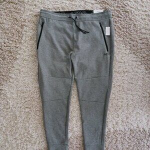 NWT Aeropostale Mens Jogger Pants Drawstring Waist Grey Size XL Zipper Pockets